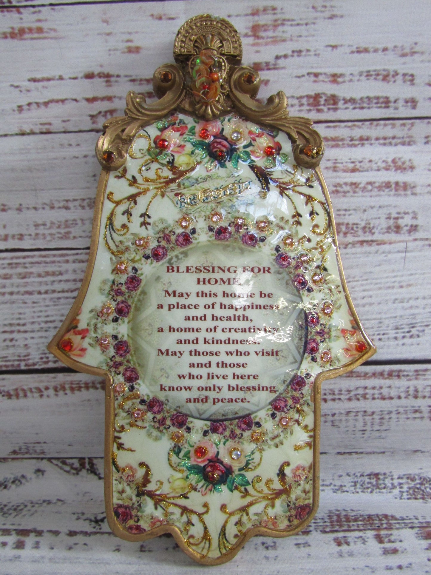 Hamsa Palm Blessings for Home Wall Art Made in Israel