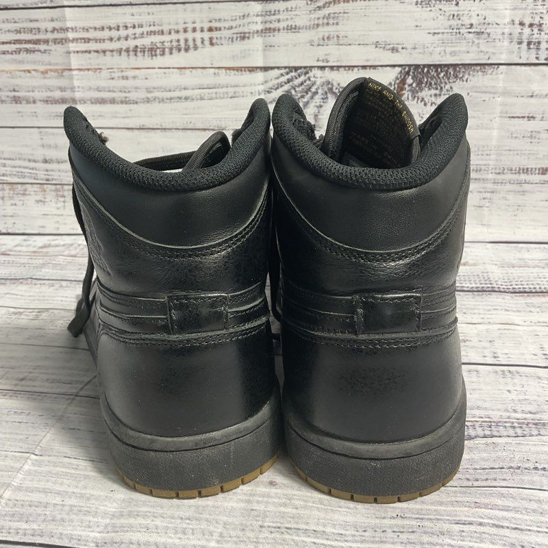 Nike Air Jordan 1 Retro High Black Gum Athletic Sneaker Men's Size 10