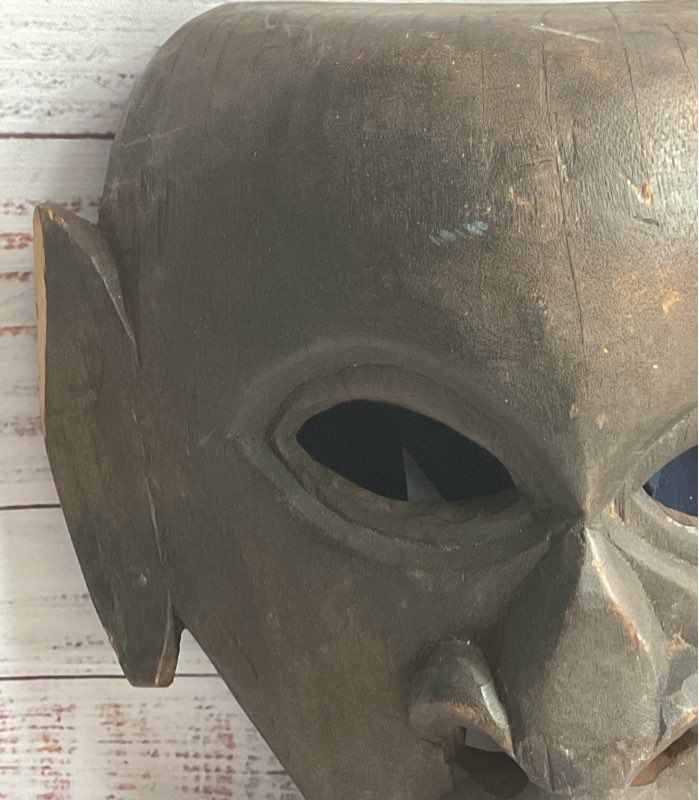 Vintage Handcrafted Wooden Nepalese Jakhri Mask