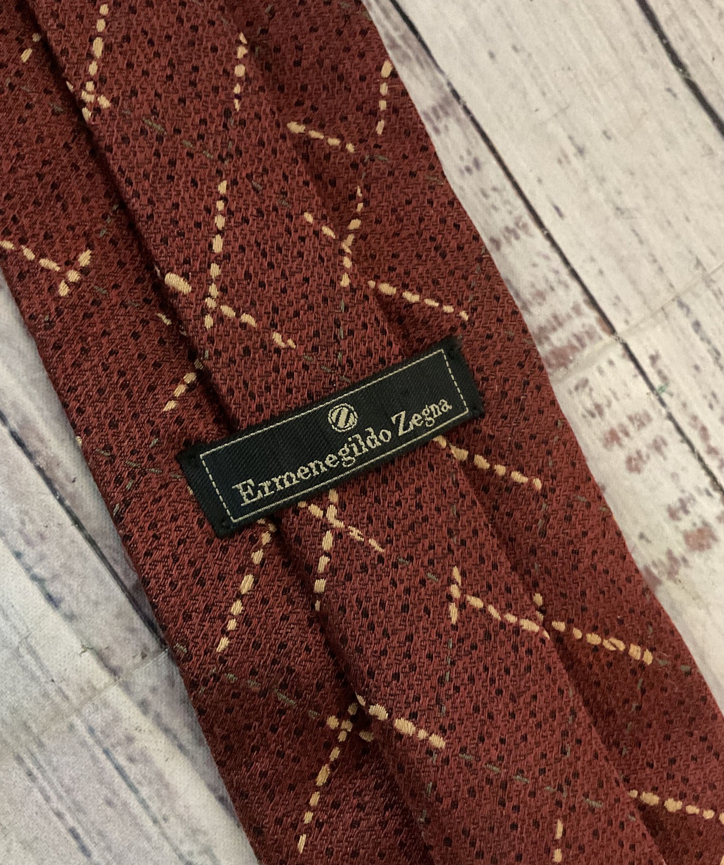 Ermenegildo Zegna Crisscross Tie Maroon OS