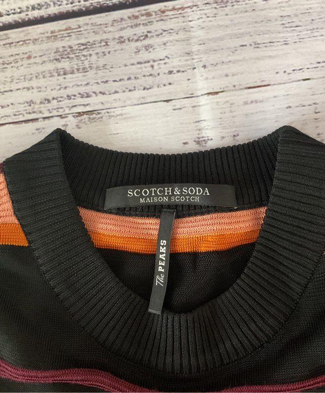Women's Scotch & Soda Striped Short Sleeved Sweater Size S