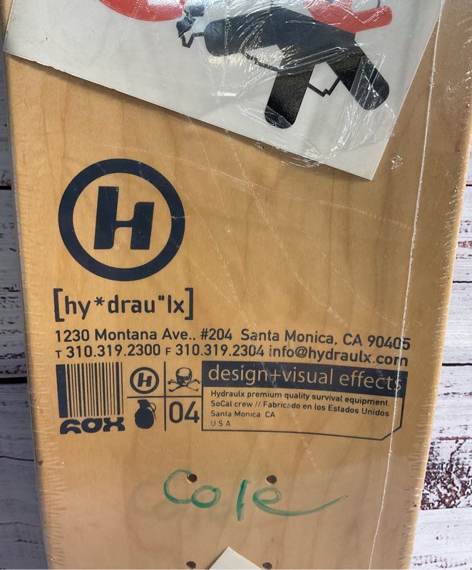 NEW Hydraulx Design + Visual Effects Wooden Deck Skateboard