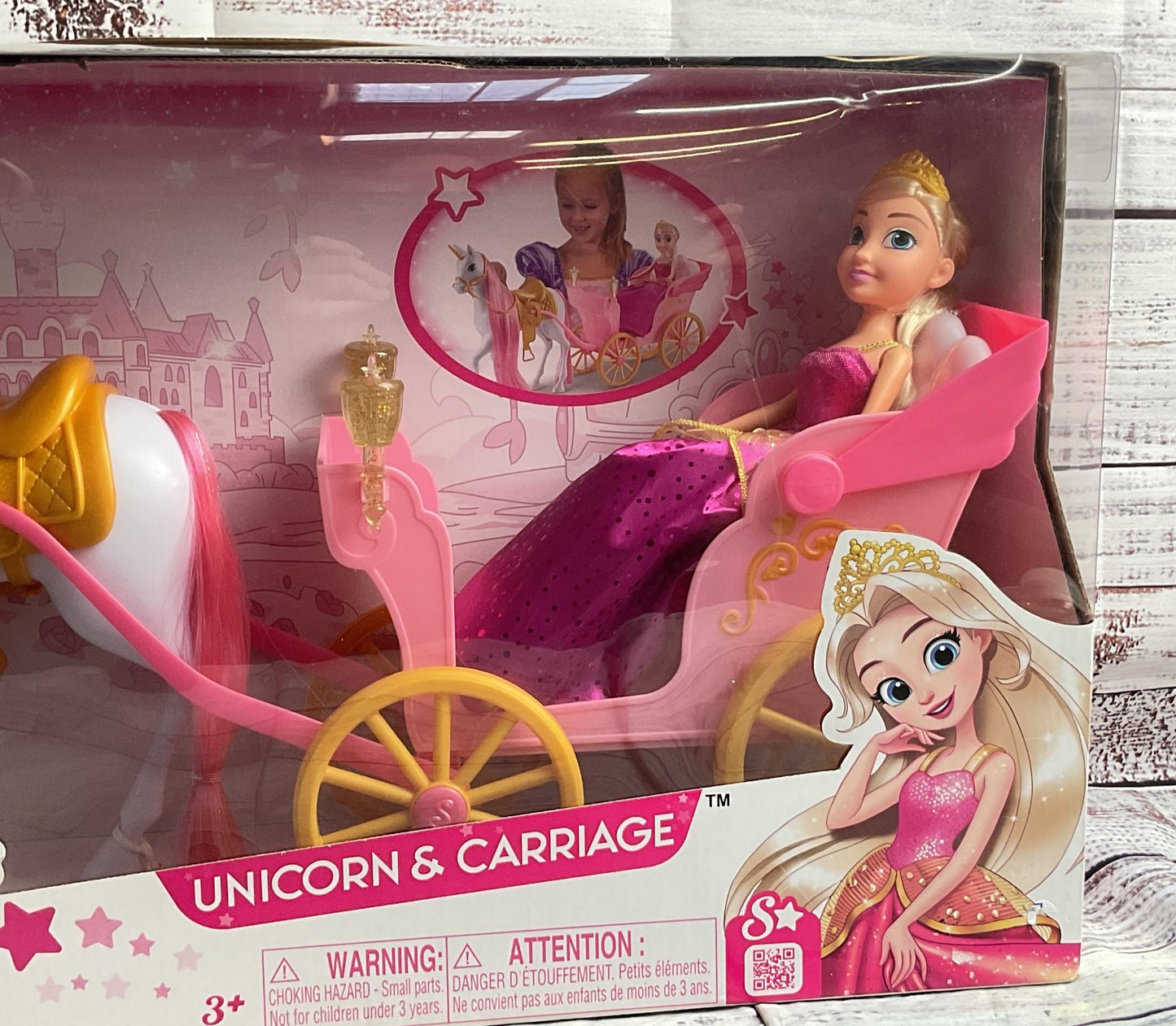 Zuru Sparkle Girlz Big Princess Doll And Unicorn Horse & Carriage