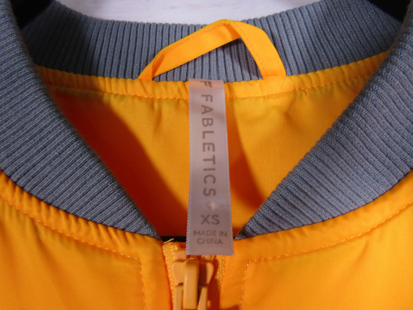 Fabletics Women's Orange Bomber Jacket Size XS