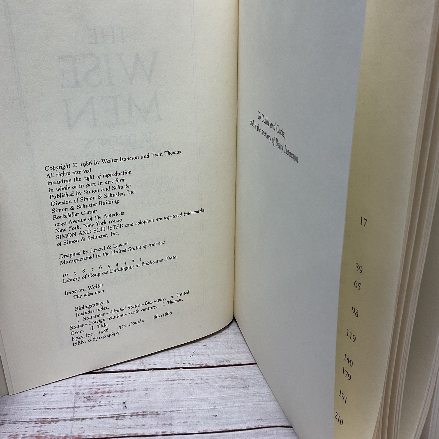Wise Men: Six Friends And The World They Made By Walter Isaacson And Evan Thomas