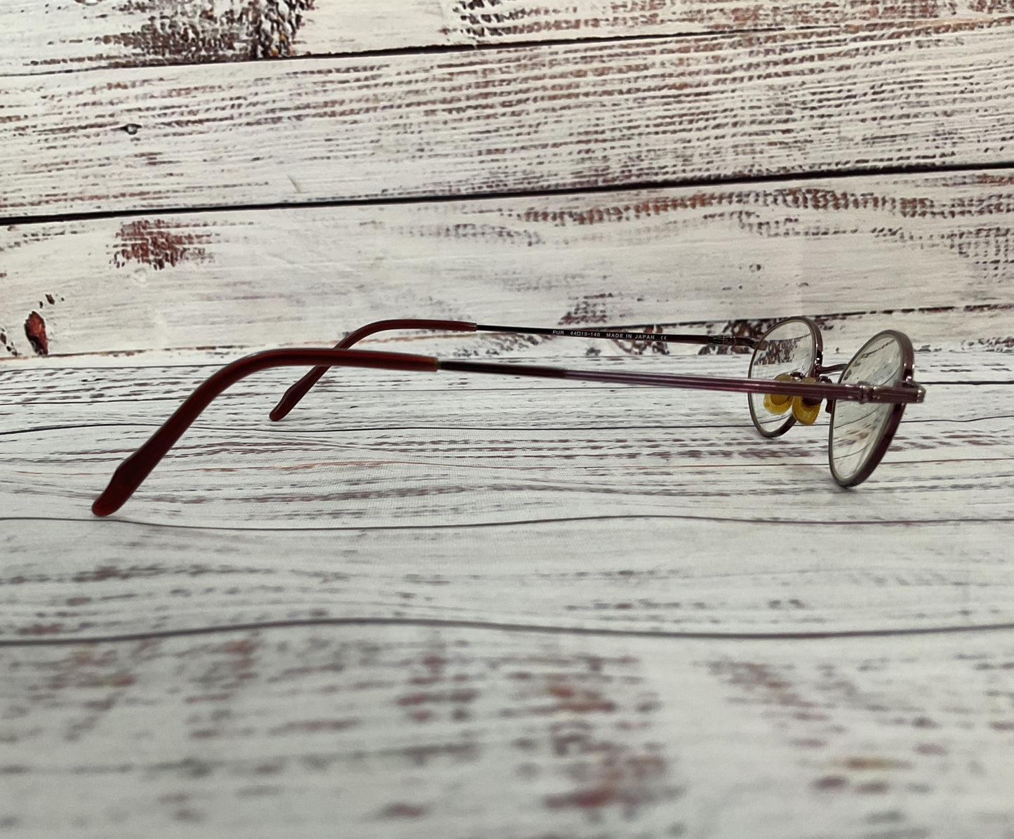 Vintage Modo Brownish Purple Oval Metal Eyeglasses Frame Made in Japan