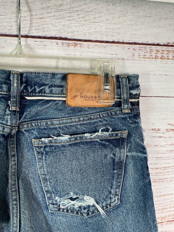 Moussy Vintage Howa Women's Denim Jeans Distress Size 27 Made in Japan