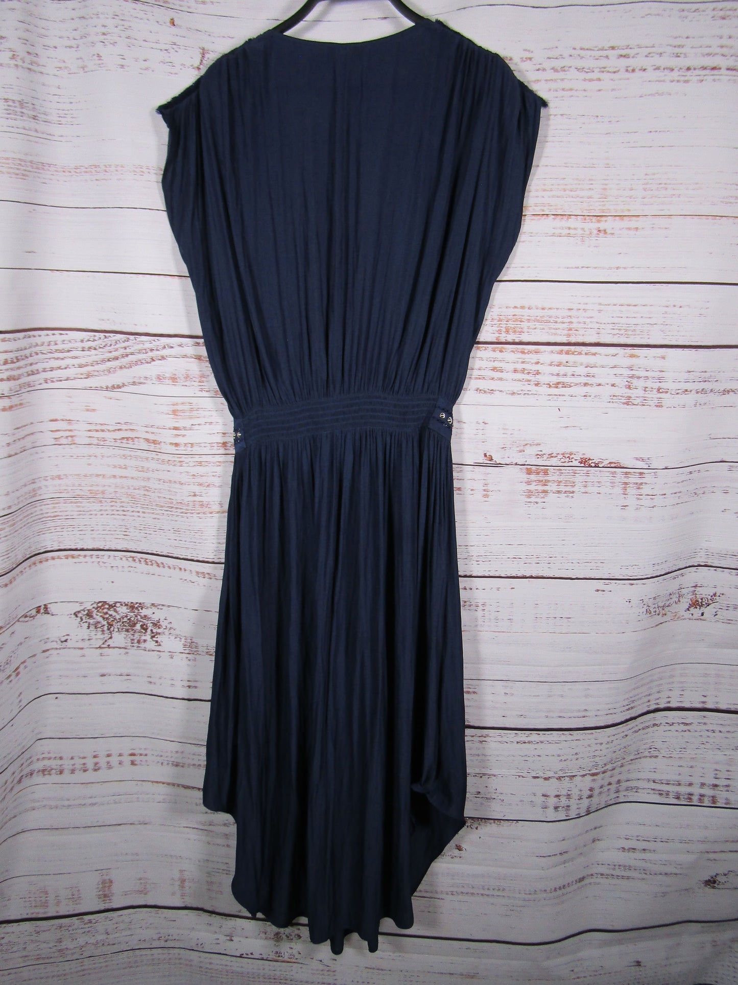 Ramy Brook Women's Blue Studded Accent Sleeveless Midi Dress Size M
