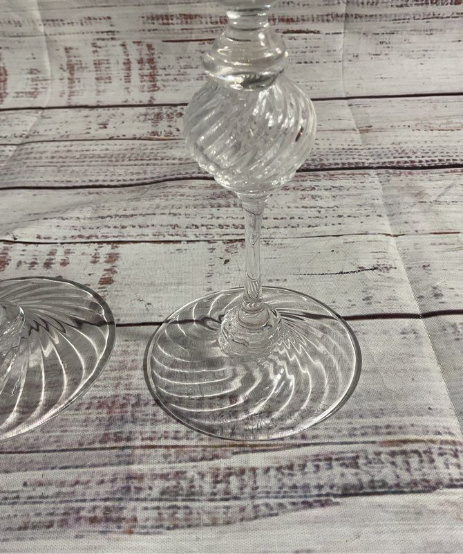 Jason Anderson 2007 Signed 2 Handblown Glass Art Swirl Cups