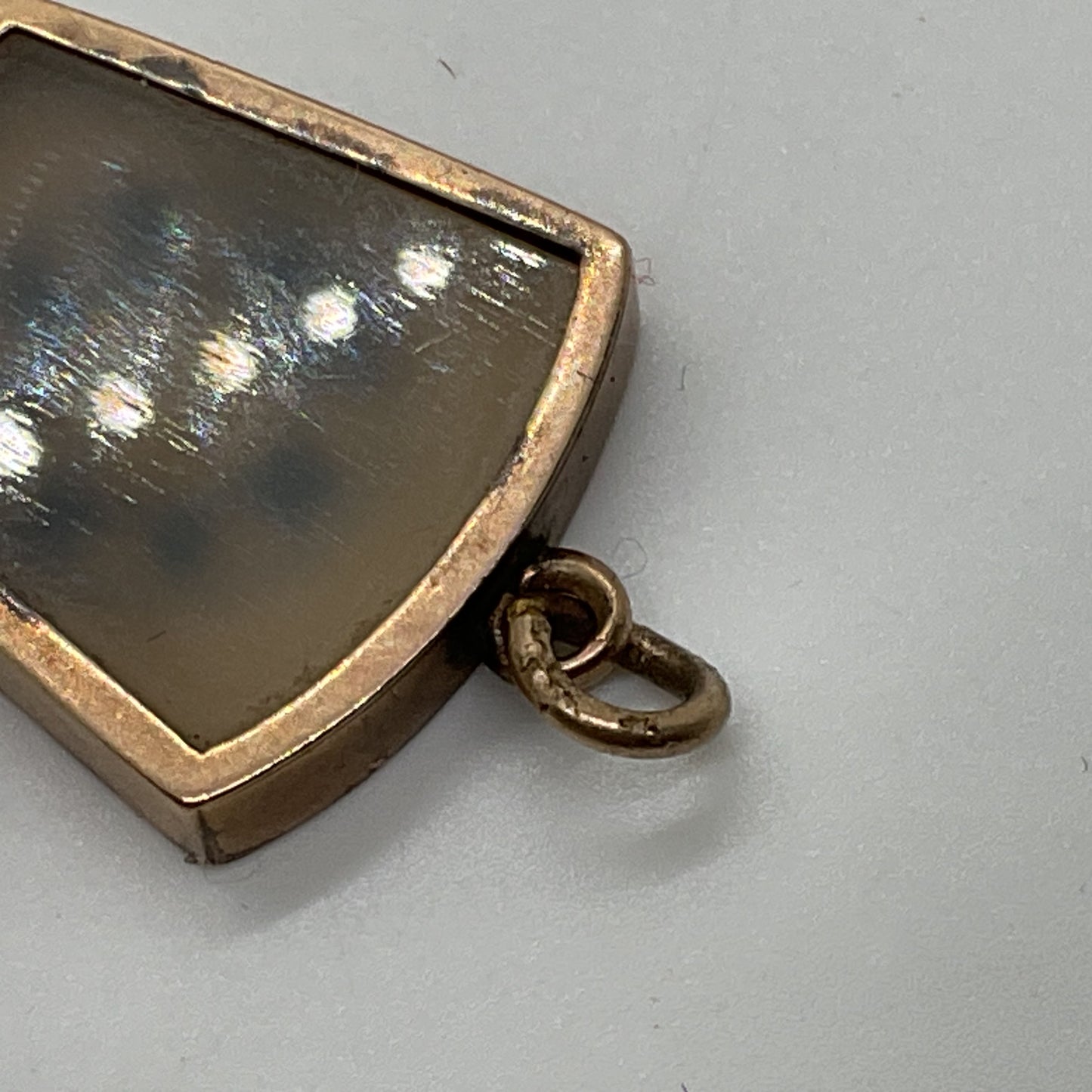 ANTIQUE 10K Yellow Gold White Chalcedony Royal Arch Masonic 1.25" Pendant- 4.86g