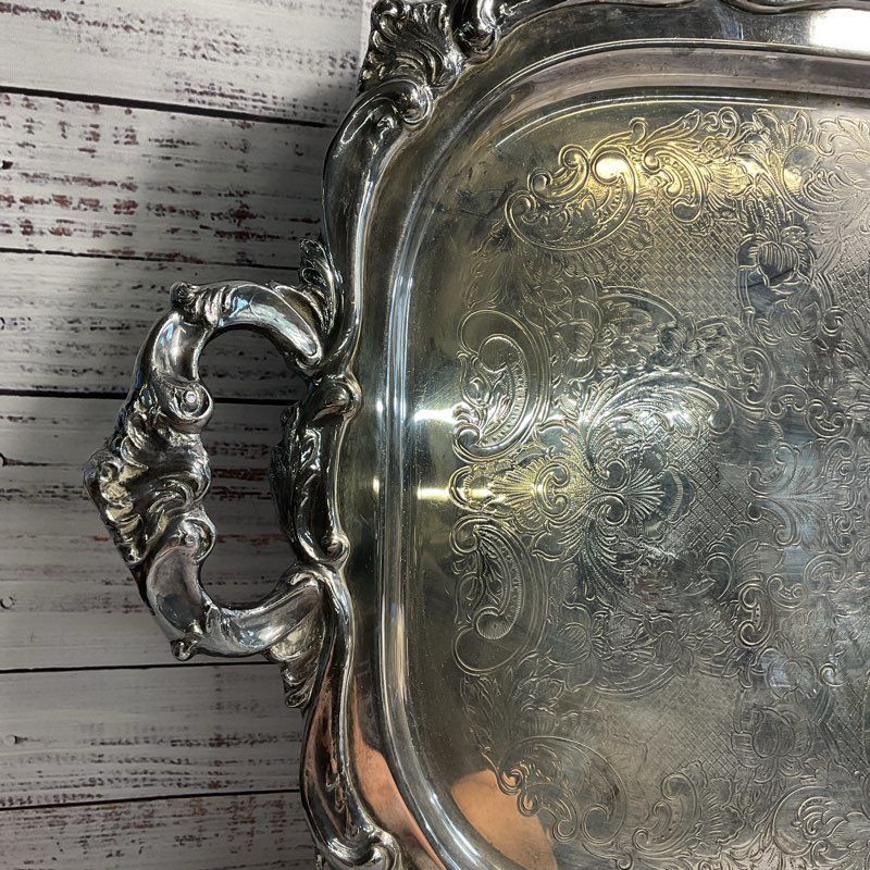 Vintage Eton Silver Inc. Plated Two Handle 20" Electric Warming Tray (No Chord)