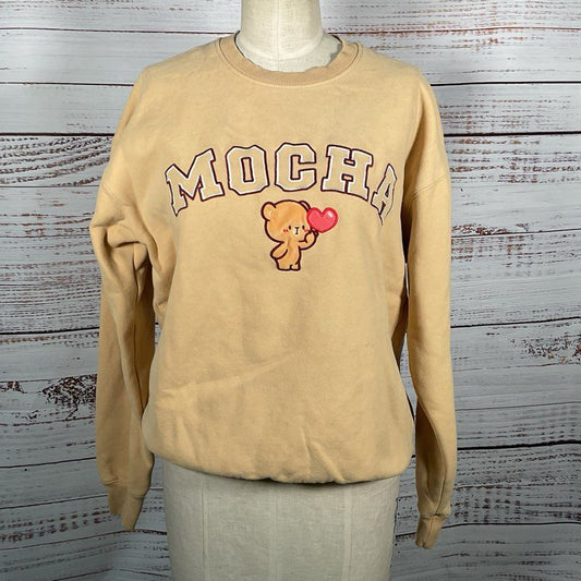 MILK MOCHA BEAR Women's Crewneck Sweatshirt- SZ M