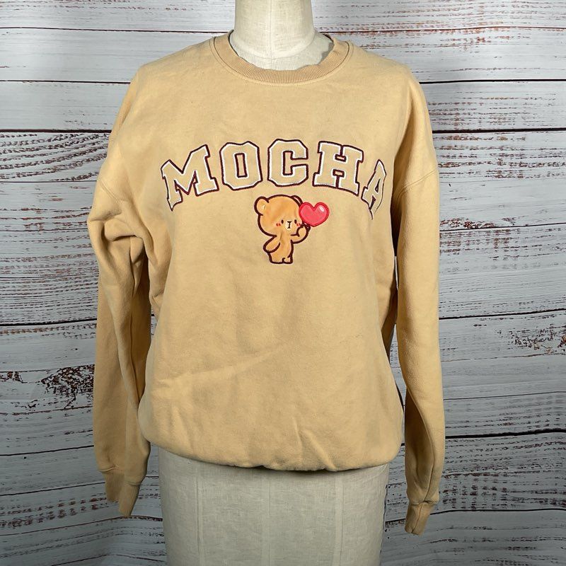 MILK MOCHA BEAR Women's Crewneck Sweatshirt- SZ M