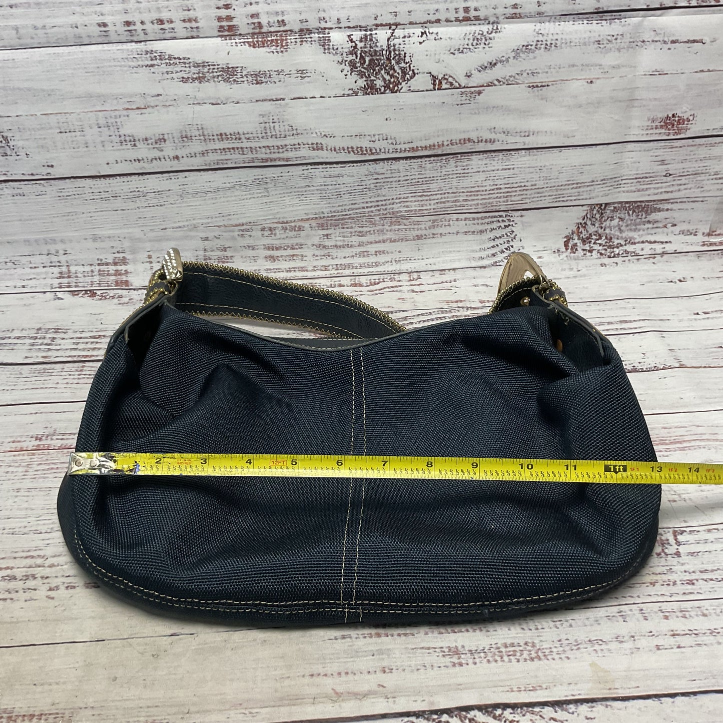 Kathy Van Zeeland Navy Blue Handbag Shoulder Hobo Bag Purse