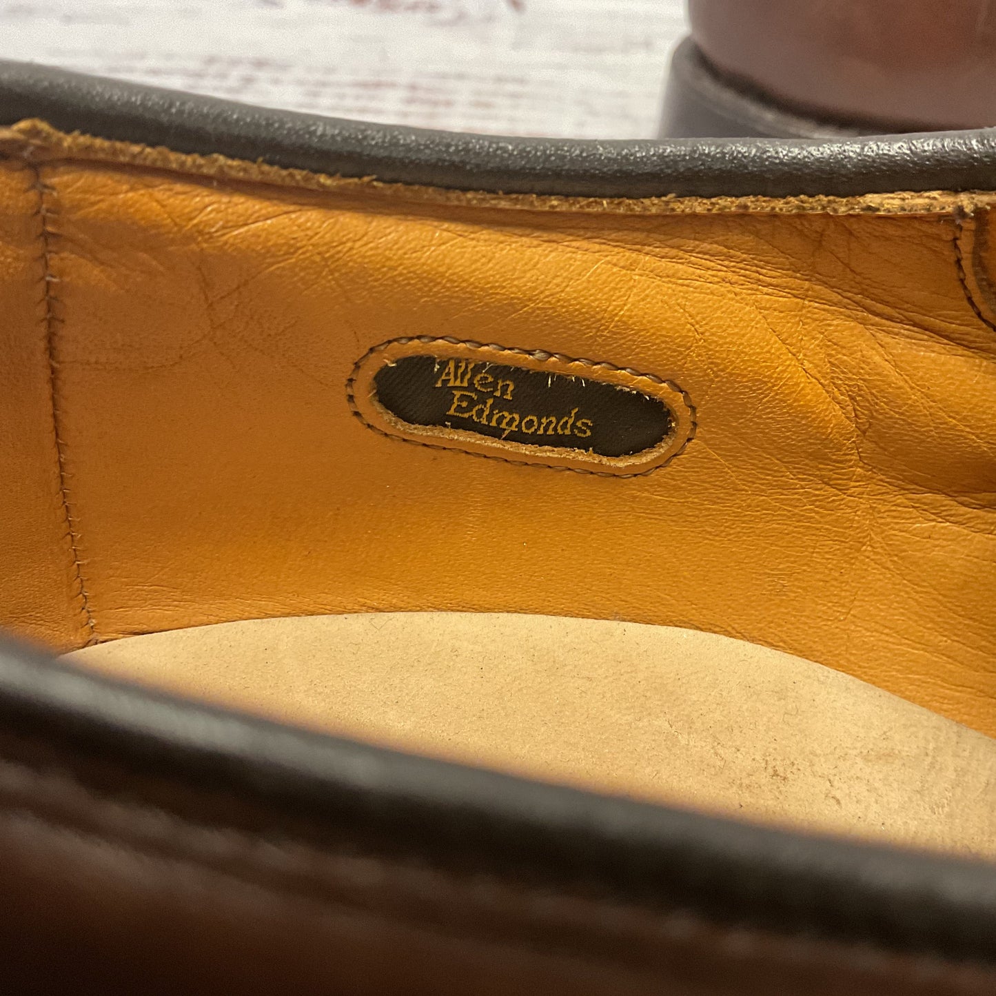 Allen Edmonds Brown Leather Toe Cap Oxford Dress Shoe Men Size 12