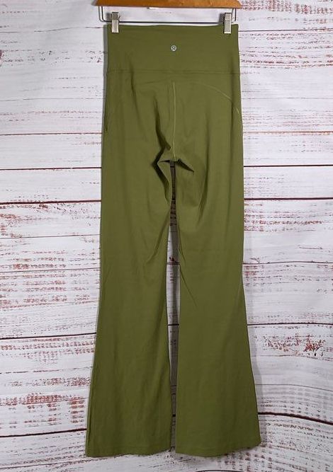 Lululemon Groove Super High Rise Nulu Flare Leggings Green 6