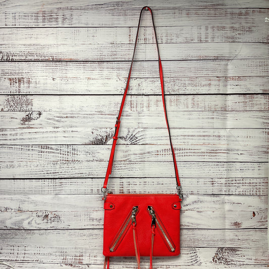 Rebecca Minkoff Moto Jon Red Leather Crossbody Bag Purse