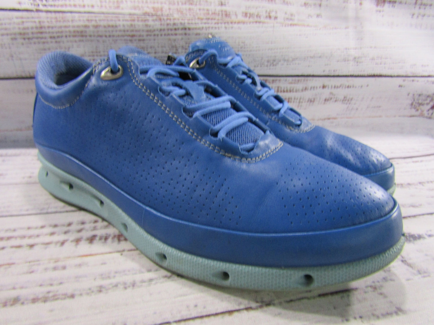 Ecco Cool Pro Women's Blue Leather Gore-Tex Waterproof Golf Shoes Size 6