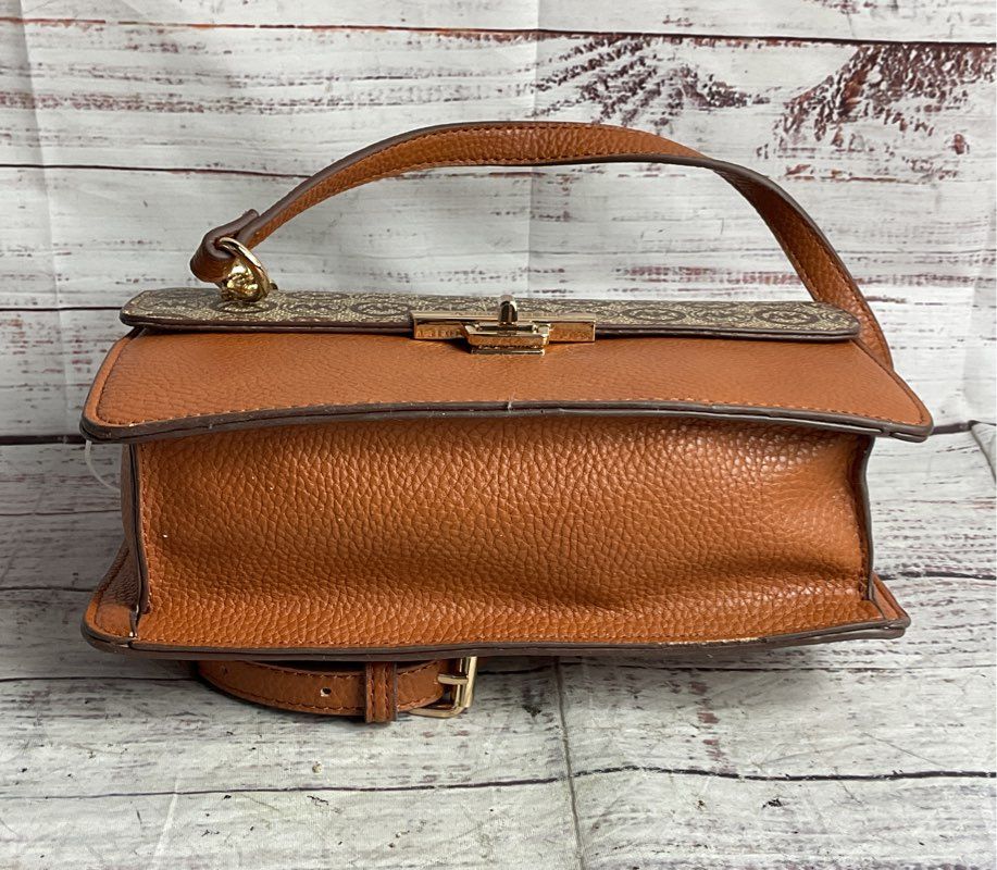 Anne Klein Ring Logo Convertible Shoulder Bag Saddle Brown