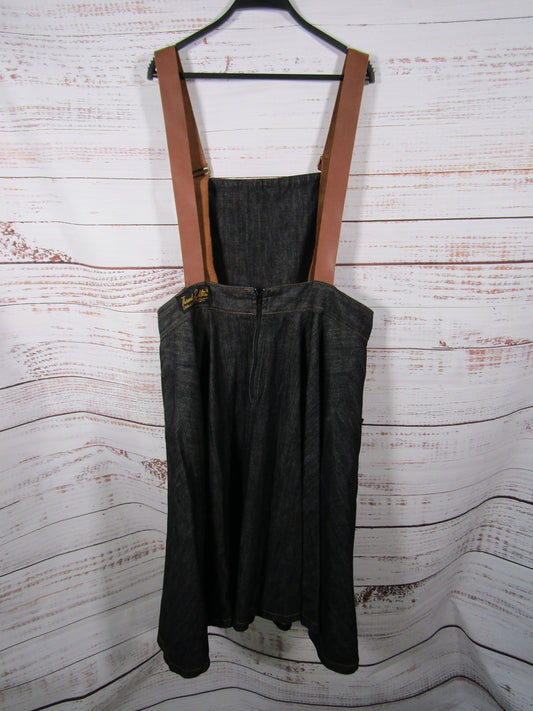 Tobs Thread & Mitre Women's Blue Denim Skirt Overalls Size XXL