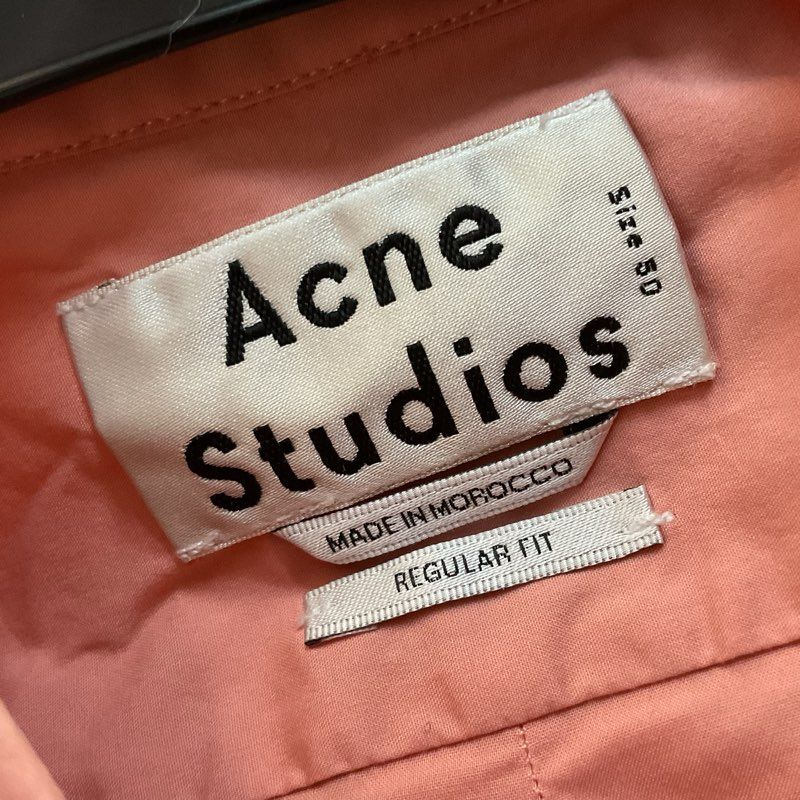 ACNE STUDIOS Men's Peach Long Sleeve Button Up Dress Shirt- SZ 50