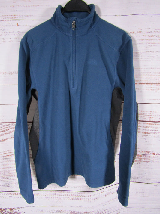 The North Face Men's Blue 1/4 Zip Pullover Sweater Size S
