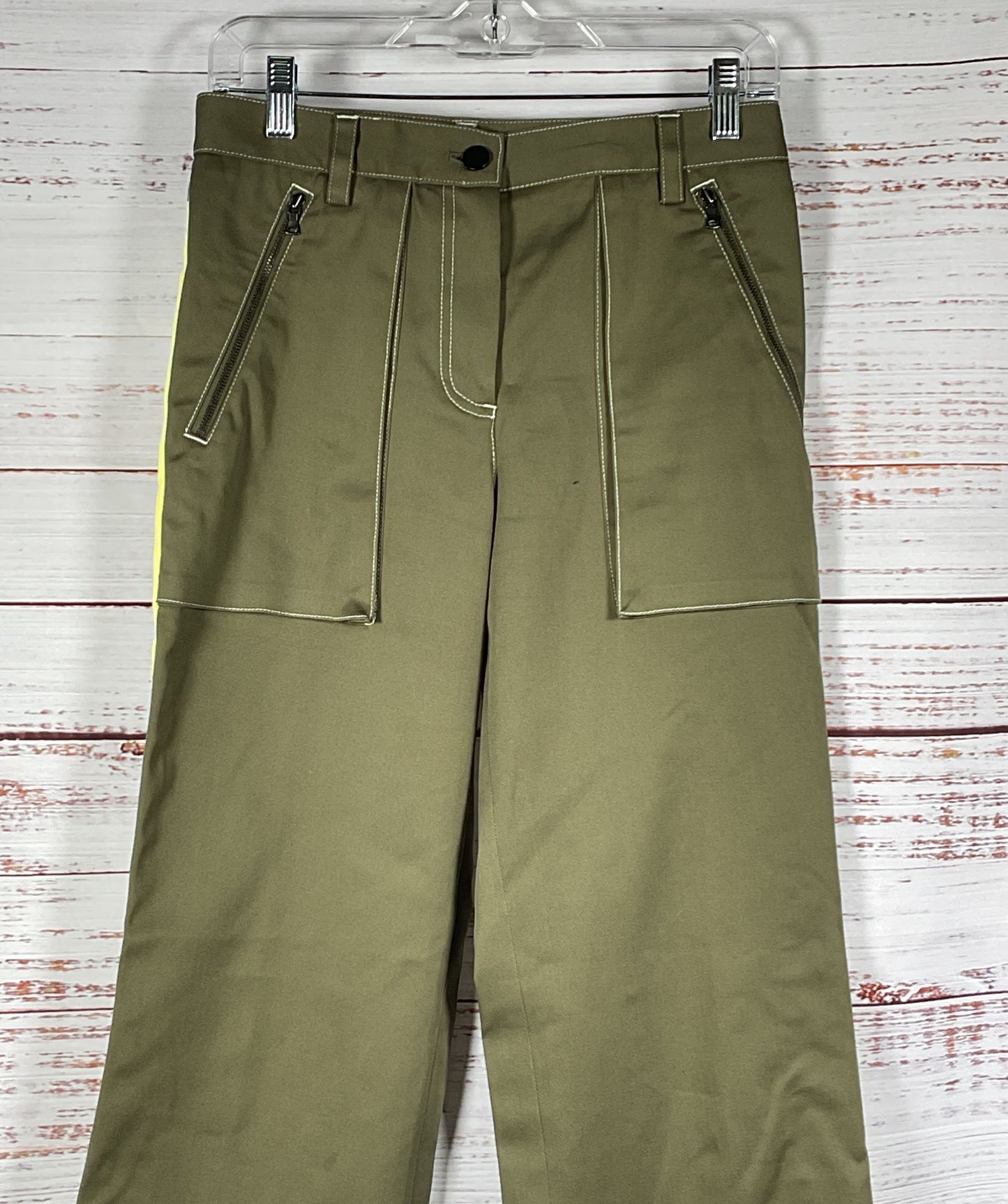 TWP Isa Cotton Cargo Pants Dark Olive 0