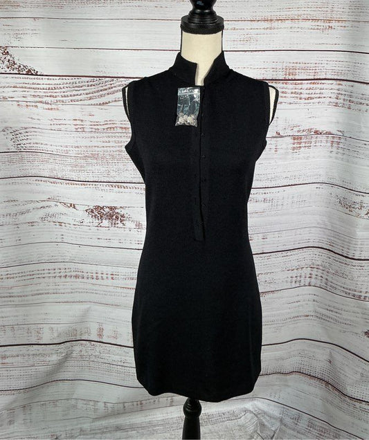 Women's St. John Evening Black Sleeveless Knit Dress Size 4