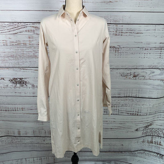 ARC'TERYX Women's Ivory Long Sleeve Shirt Dress with Pockets- SZ XS