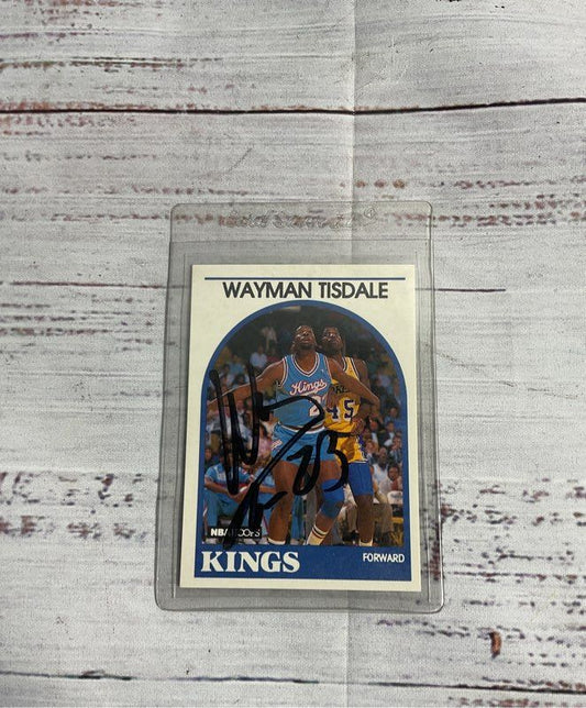 Vintage Wayman Tisdale Signed 1989 NBA Hoops #225 Trading Card