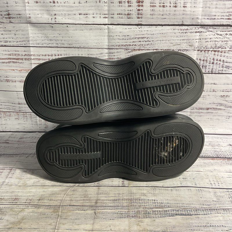 Charles & Keith Black Leather Platform Chelsea Boot Men's Size 11