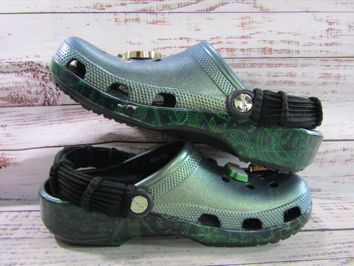 Crocs x Wicked Elphaba Women's Green Slip-On Shoes Size 9
