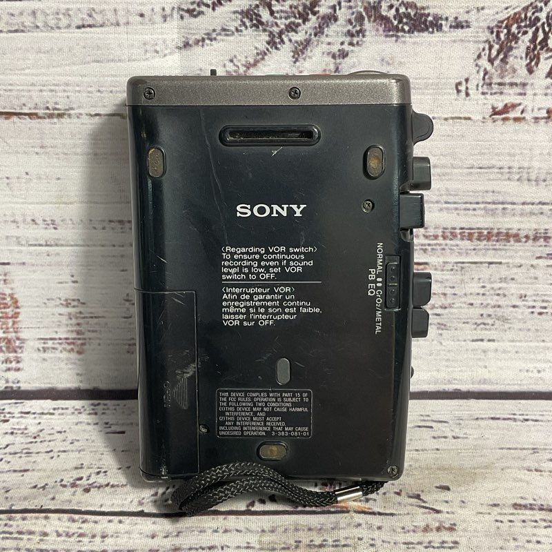 VTG. Sony TCS-580V Stereo Cassette Corder V-O-R Black *UNTESTED*
