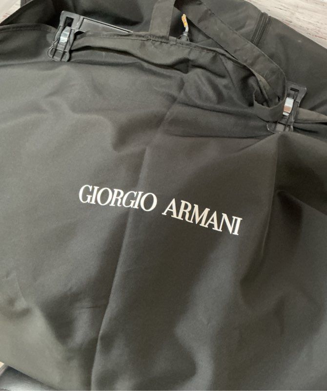 Giorgio Armani Black Nylon Double Handles Garment Bag