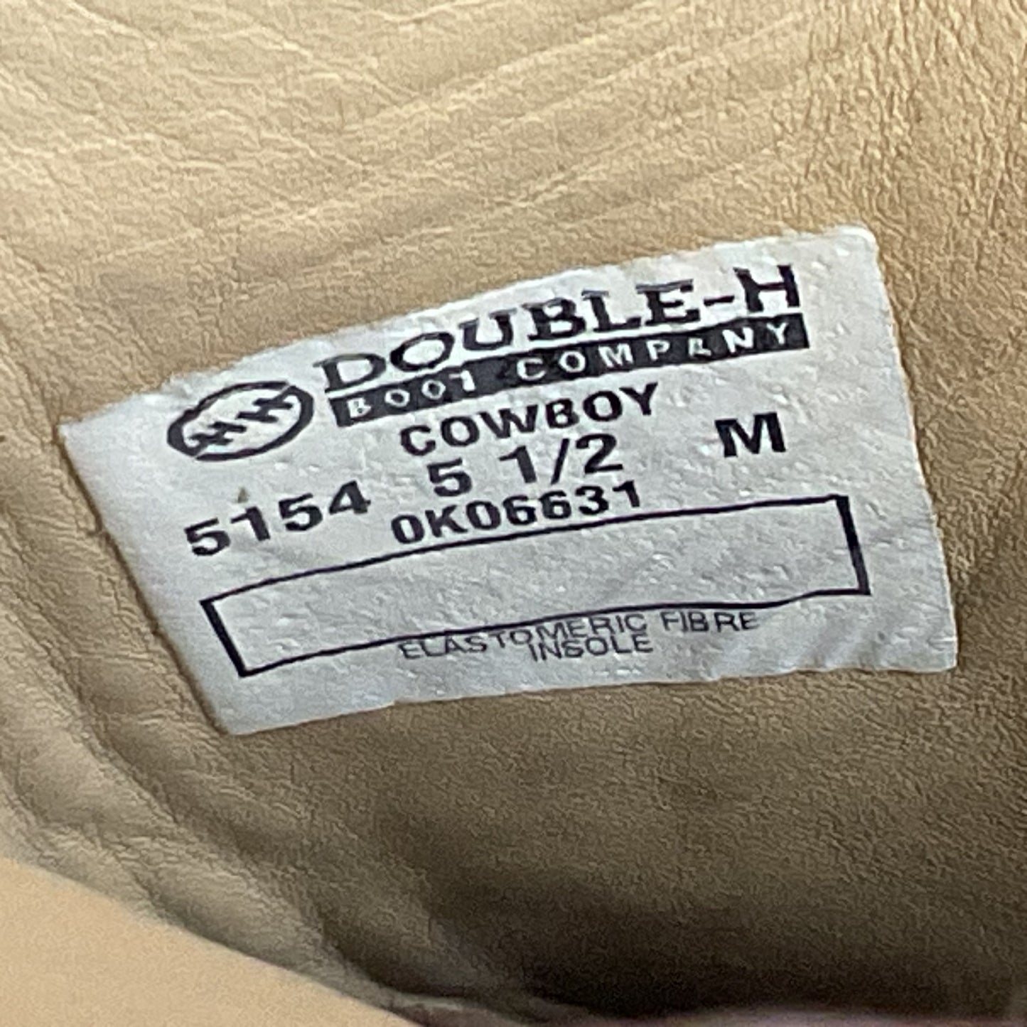 DOUBLE H Boot Company Kids Brown Leather Cowboy Western Boots- SZ 5.5