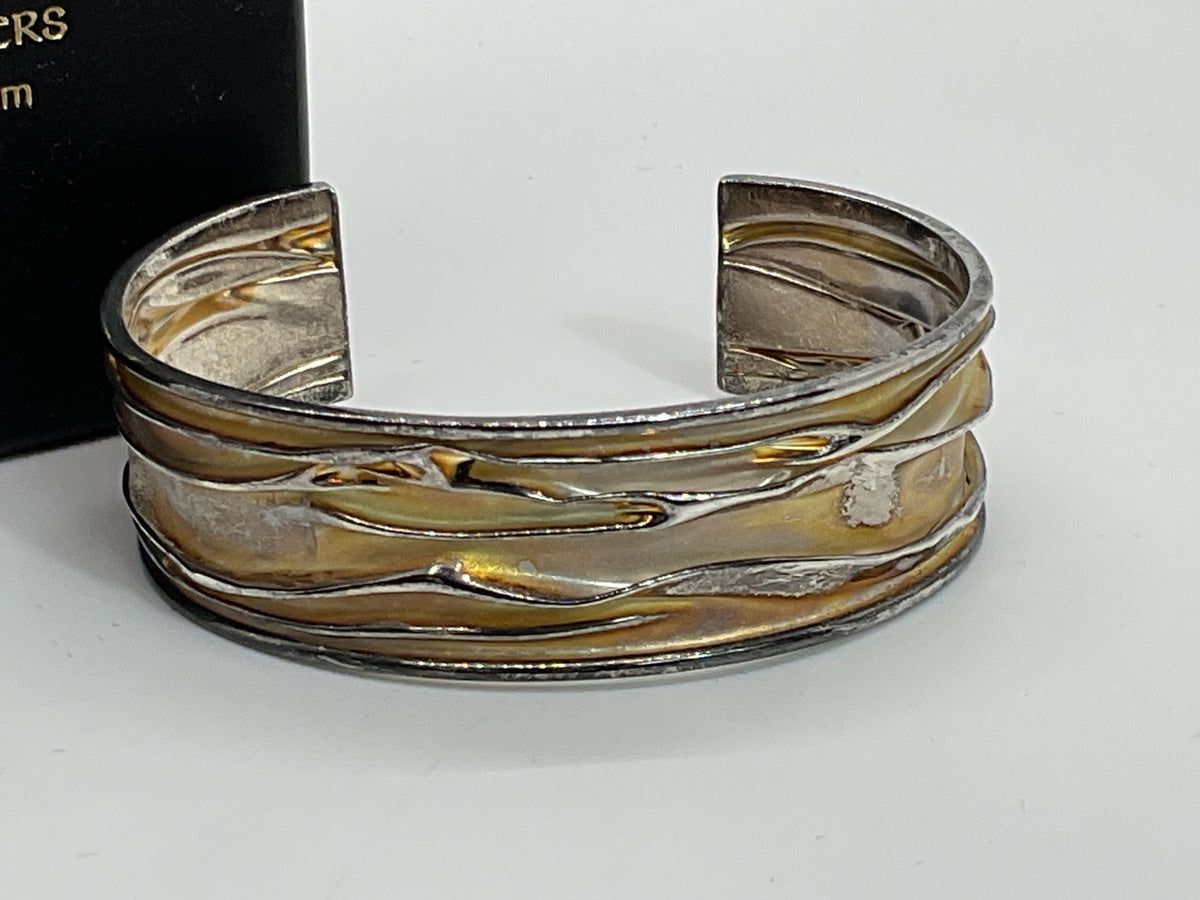 O'DALAIGH JEWELLERS Sterling Silver "Ripple In The Sand" Cuff Bracelet- 6.75"
