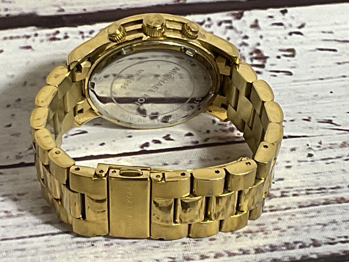 MICHAEL KORS MK5055 Women's Gold 38mm Waterproof Chronograph 6.25" Watch