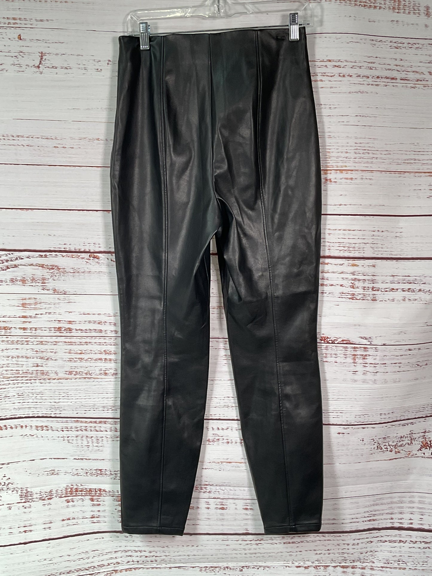 Boden Black Faux Leather Trousers - Size 8