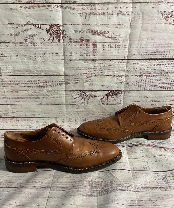Cole Haan Dress Shoes Men's C20322 Size 9.5M Warren Wing Oxford Tan Leather