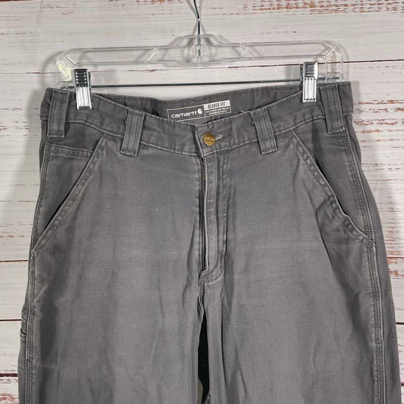 Carhartt Gray Relaxed Fit Denim Cargo Jeans Size 32x32