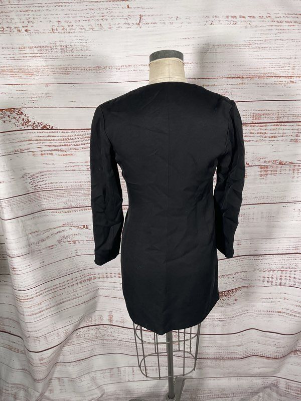 Massimo Dutti Women's Black Viscose Single Button Jacket Size 6 US / EUR 38