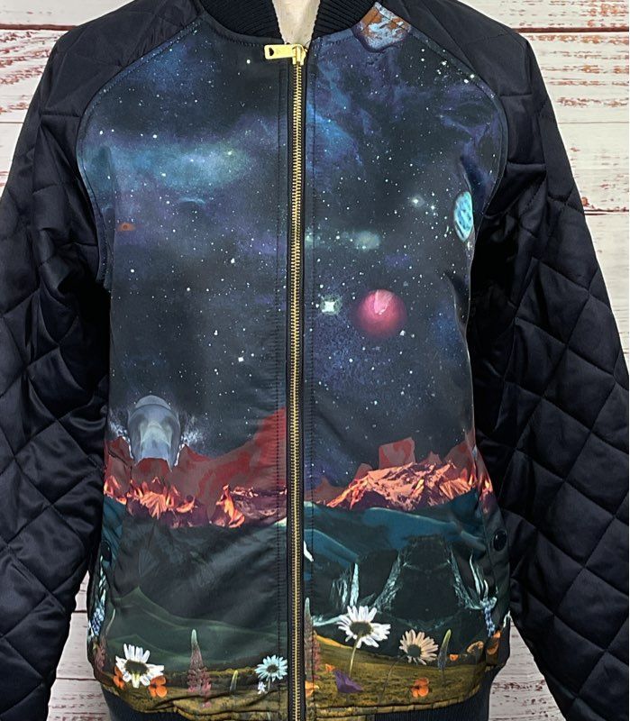 Scotch & Soda Night Sky Printed Bomber Jacket Multicolor S