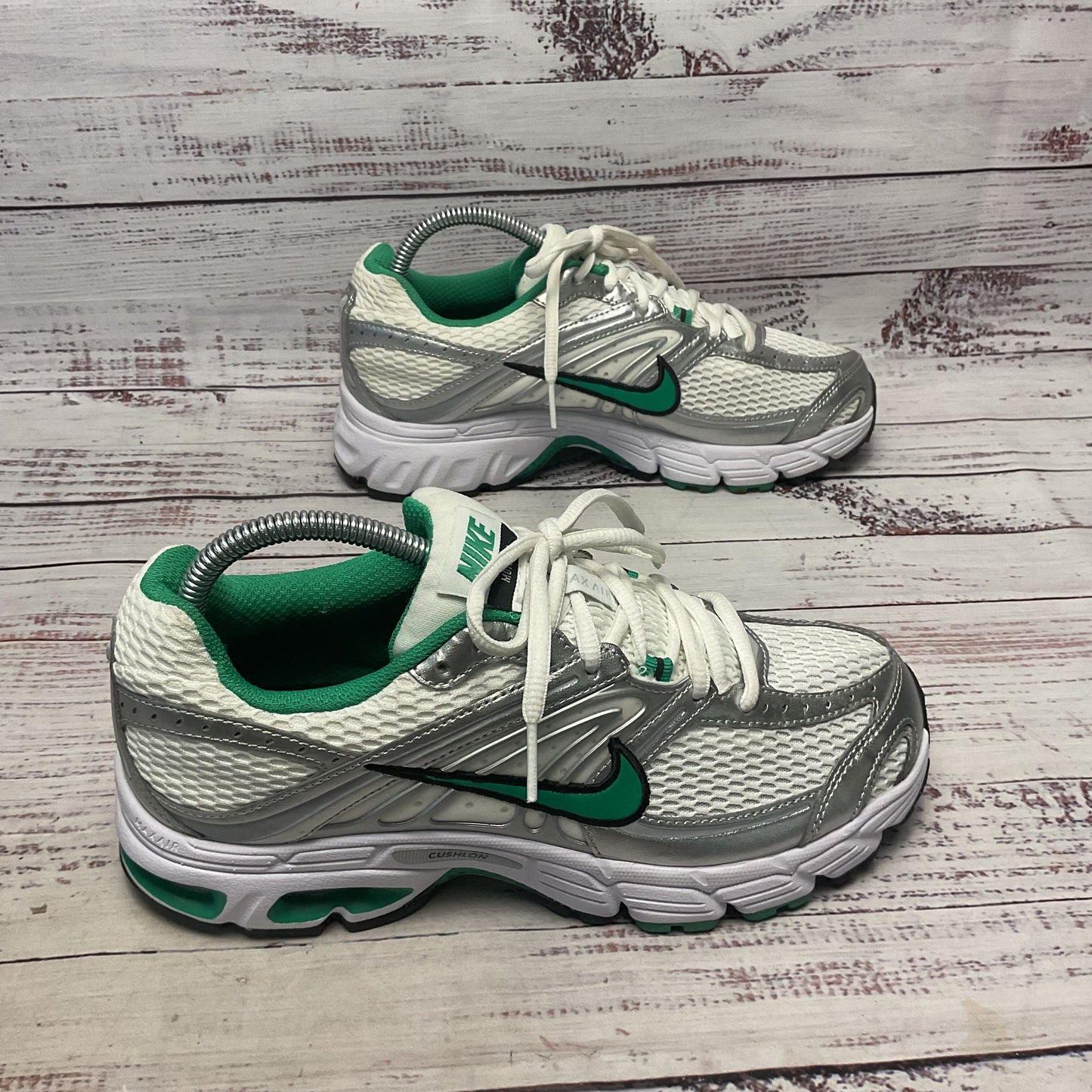 Nike Air Max Moto 2K White Silver Green Sneaker Shoe Women 9