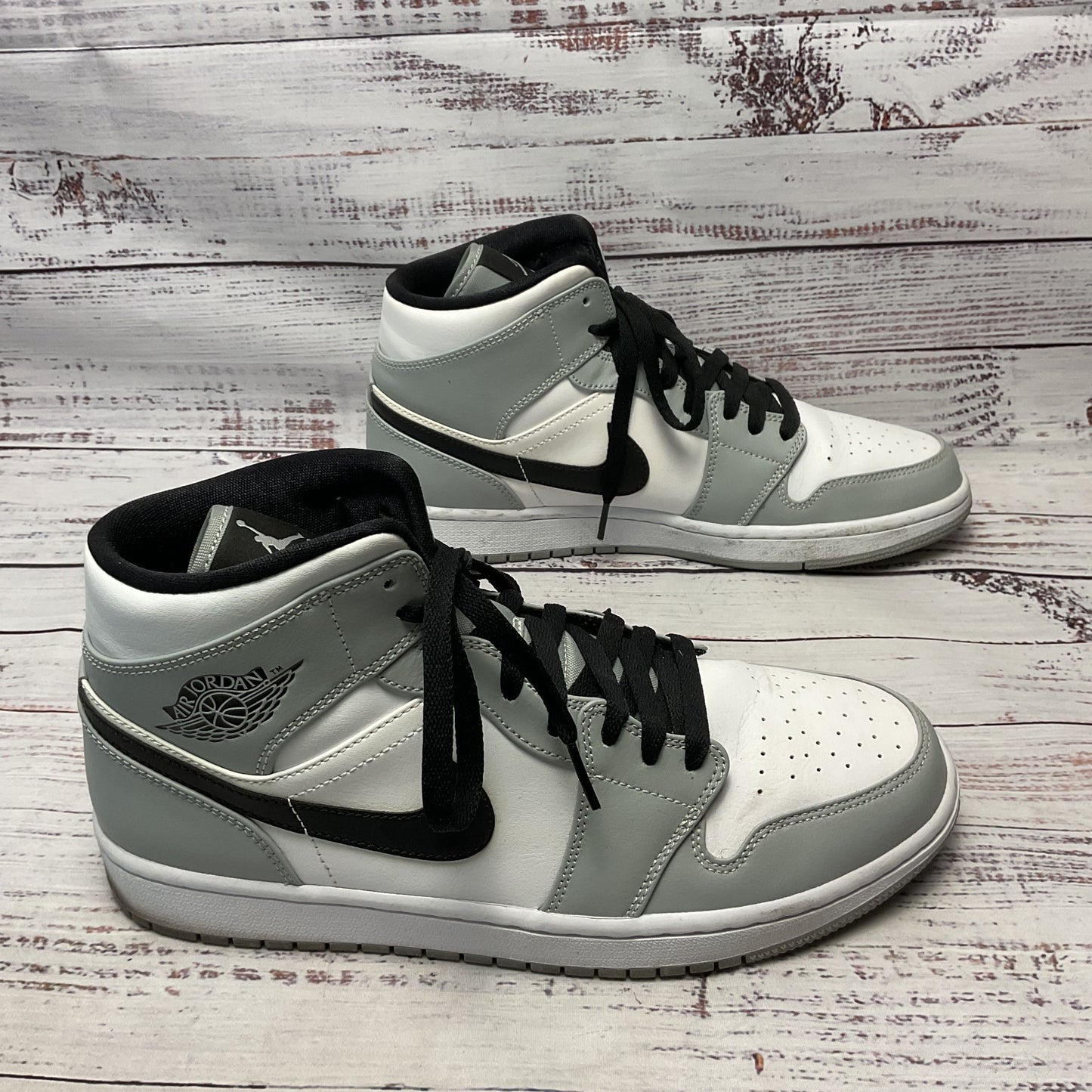 Nike Air Jordan 1 Light Smoke Gray 554724-092 Sneaker Shoe Men Size 9