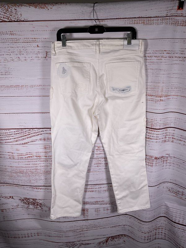 Ralph Lauren Distressed Mid-Rise Straight Ankle Jean Size 12 Women's