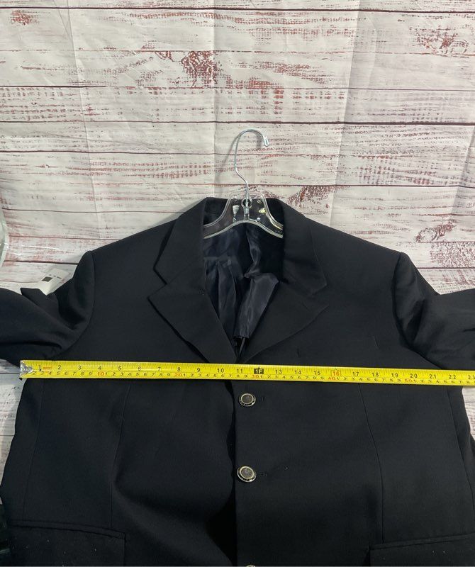 Vintage Paolo Gucci Super 110's Twister Men's Black 100% Wool Suit Jacket