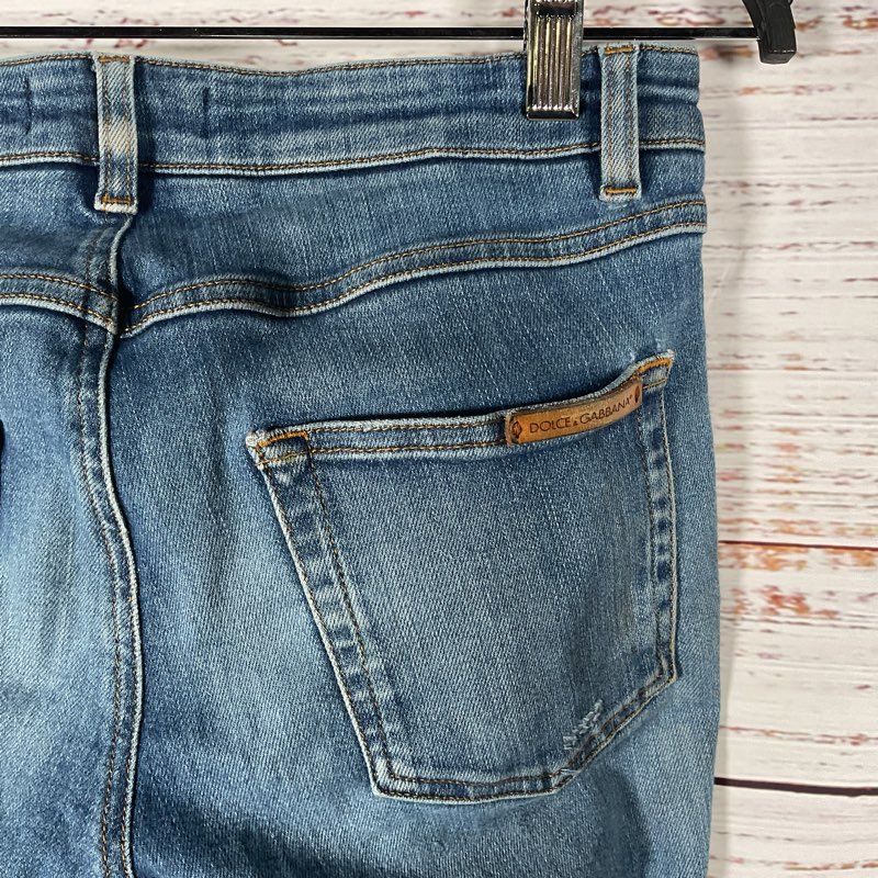 Dolce & Gabbana Pretty Denim Low Rise Distressed Skinny Jeans - Size 38