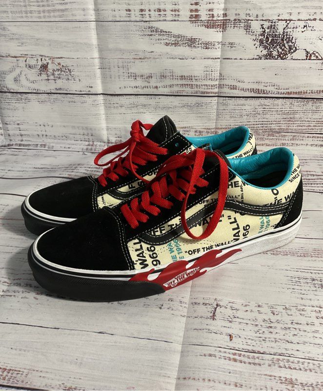 Vans Old Skool OTW Flame Off the Wall Shoes Men's 9.5 Women's 11