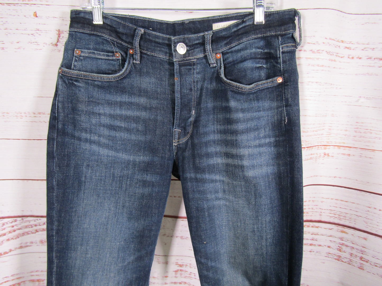AllSaints Rex Men's Blue Denim Jeans Size 32 x 32