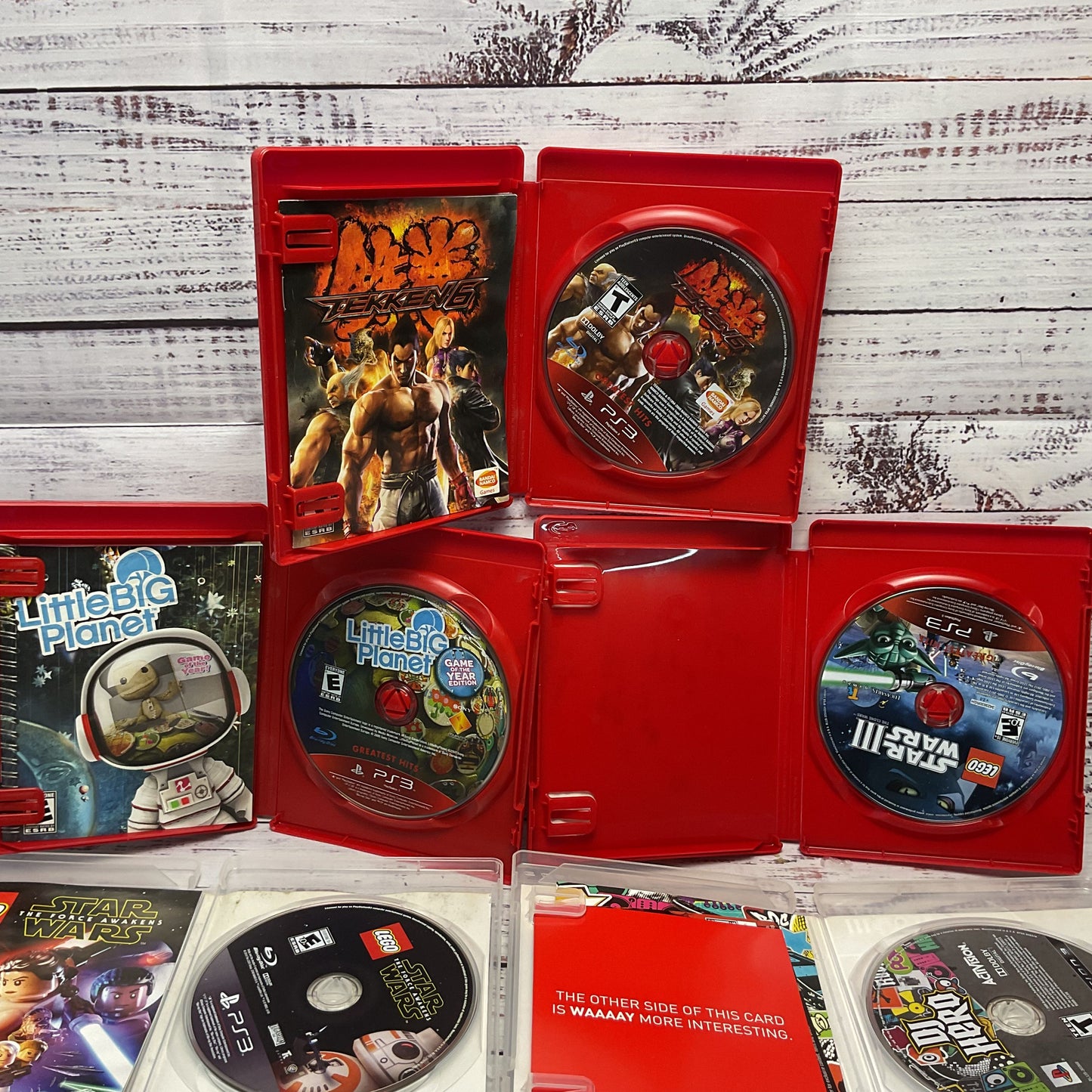 Sony Play Station 3 Mixed Games Lot COD MW2 Star Wars Little Big Planet Tekken 6